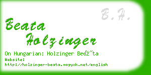 beata holzinger business card